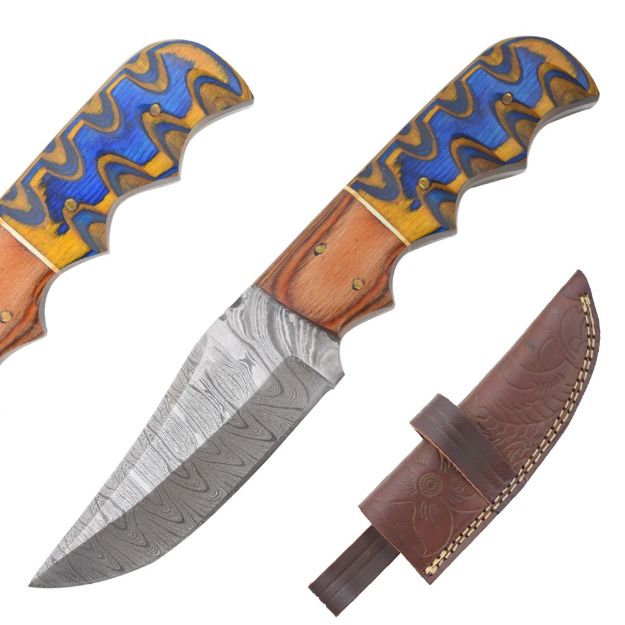 Old Ram Handmade Damascus Blade Hunting Knife