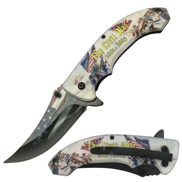 Snake Eye Tactical Spring Assist knife American-2 Flag Handle