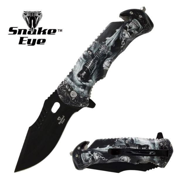 Snake Eye Tactical SKULL C Spring Assist knife