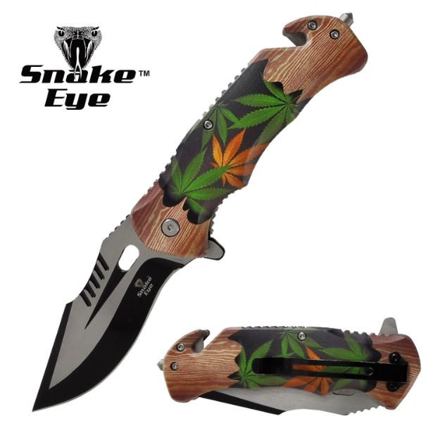 Snake Eye Tactical Leaf D Spring Assist knife