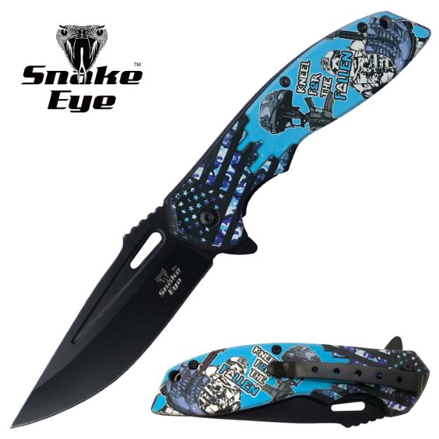 Snake Eye Tactical H3 Spring Assist knife Troop Handle