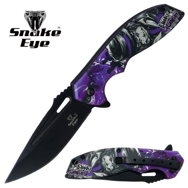 Snake Eye Tactical I2 Spring Assist knife Troop Printed HANDLE