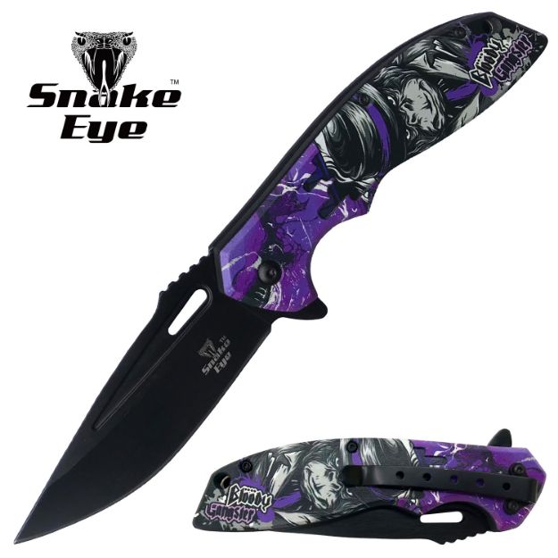 Snake Eye Tactical I2 Spring Assist knife Troop Printed Handle