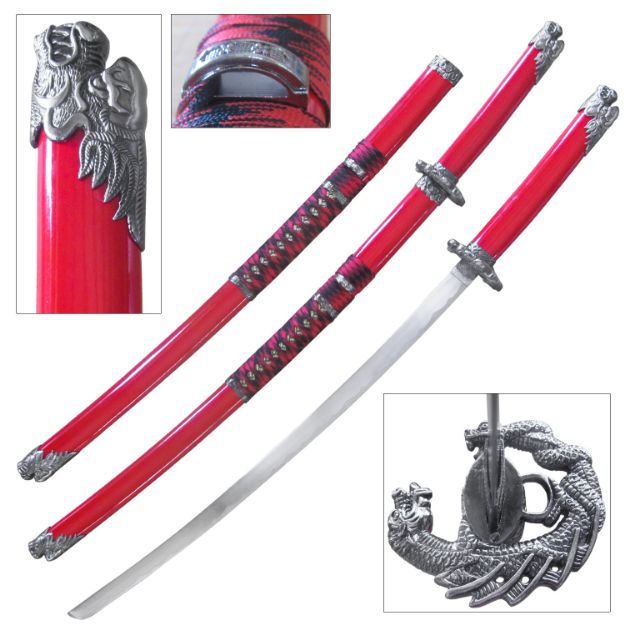 Snake Eye Tactical Red Samurai Katana Sword