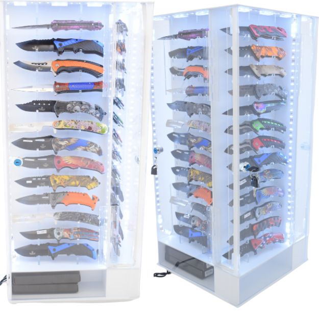 52 PC Countertop Knife Display With LED No KNIVES Included