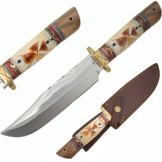 Old Ram Handmade Fixed Blade Knife BBN& WD Handle