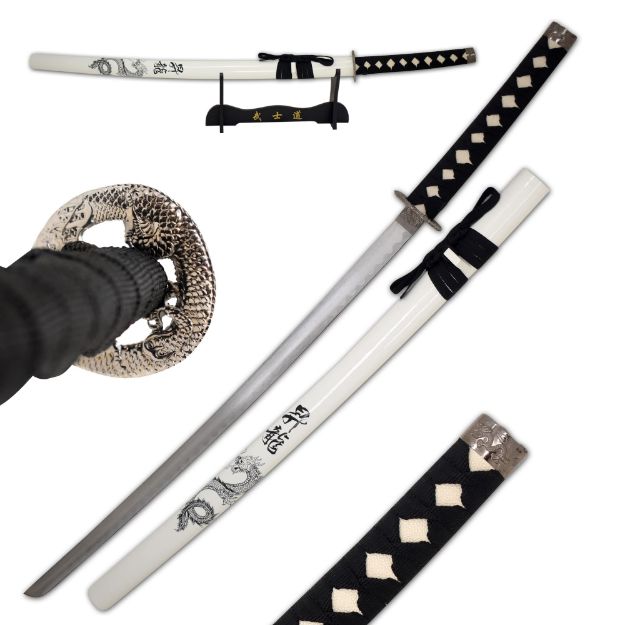 Snake Eye Tactical White Samurai Katana Sword