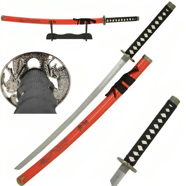 Snake Eye Tactical Red Samurai Katana Sword