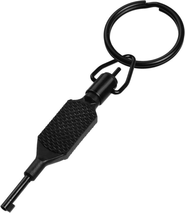 Snake Eye Tactical Flat Knurled Swivel Universal HandCuff Key
