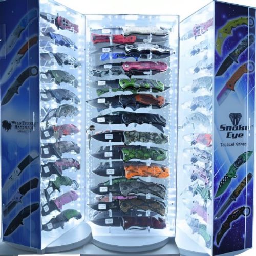 24-PC Countertop KNIFE Display With LED lights. NO knives