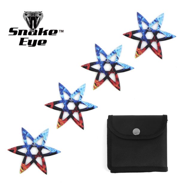 SnAkE EyE TActicAl 4PCS Throwing STAR SEt