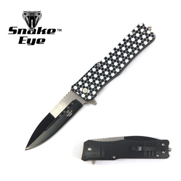 Snake Eye Tactical CA4 Spring Assist KNIFE With Glass Breaker