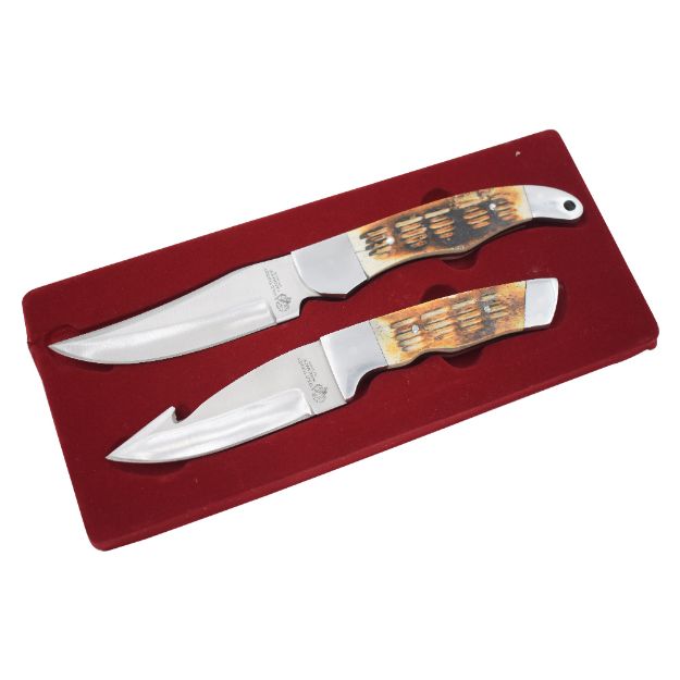 Wild Turkey Handmade 2PCS Fixed Blade Knife Gift Set 1798-9414