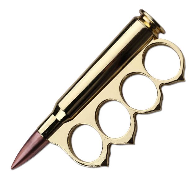 Real Brass Bullet Ammo Knuckle