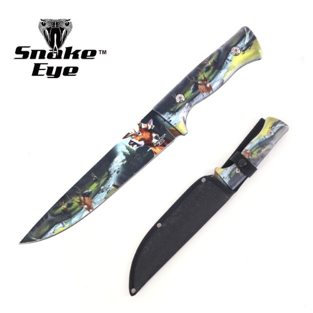 Snake Eye Full Tang Fix Blade 1865-2 Hunting KNIFE With Sheath