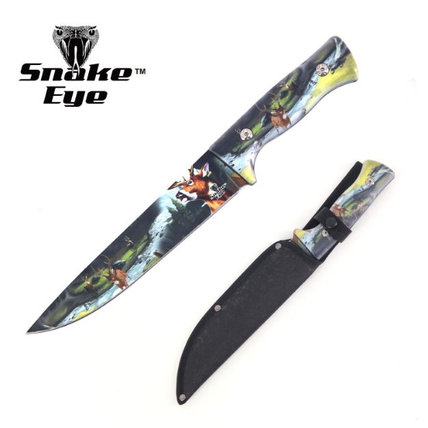 Snake Eye Full Tang Fix Blade 1865-2 Hunting Knife With Sheath