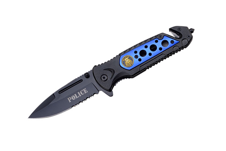 Snake Eye Tactical ''POLICE'' Rescue Style Spring Assist knife