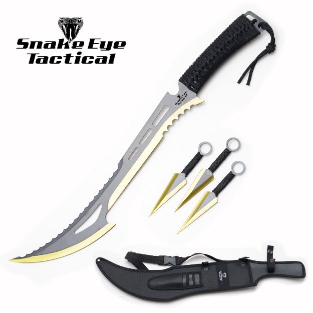 Snake Eye Tactical Ninja SWORD With Throwing Knife Set