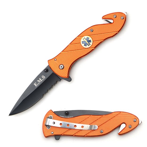 E.M.S Rescue Style Spring Assist Knife 4.5'' Closed