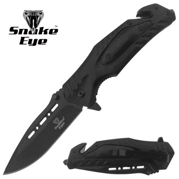 Snake Eye Tactical 5259BK Spring Assist Rescue Style knife
