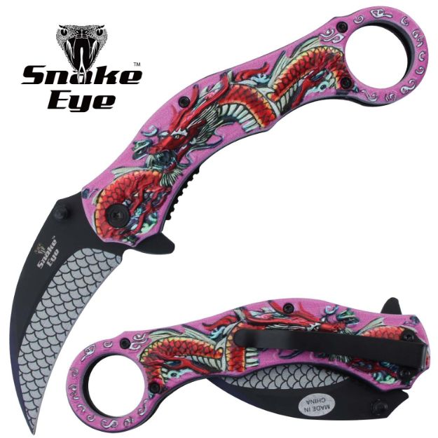 Snake Eye Tactical Karambit 5326PK Spring Assist KNIFE