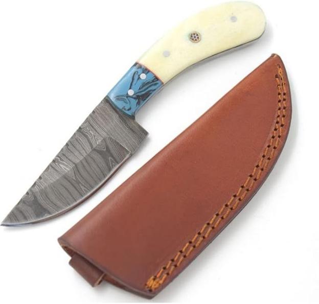 Wild Turkey Handmade Real Damascus Hunting Knife