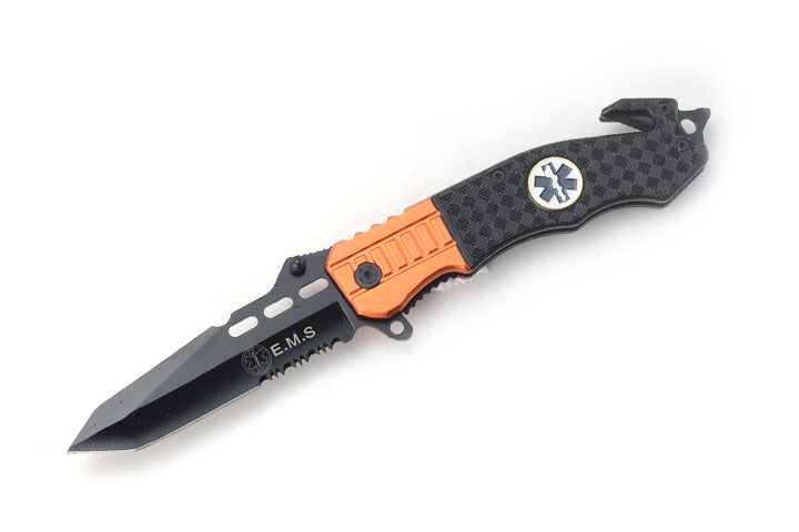Snake Eye Tactical ''E.M.T'' Rescue Style Spring Assist knife