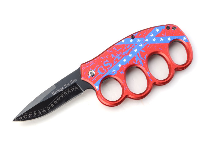 '' C S A '' Action Assist Knuckle KNIFE 4.5'' Closed with Clip