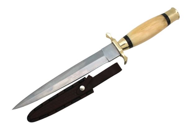 Wild Turkey Handmade 12.5-inches Double Edge Bone Dagger
