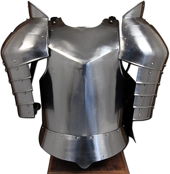 Medieval Warrior Shoulder Guard Steel Breastplate Armor