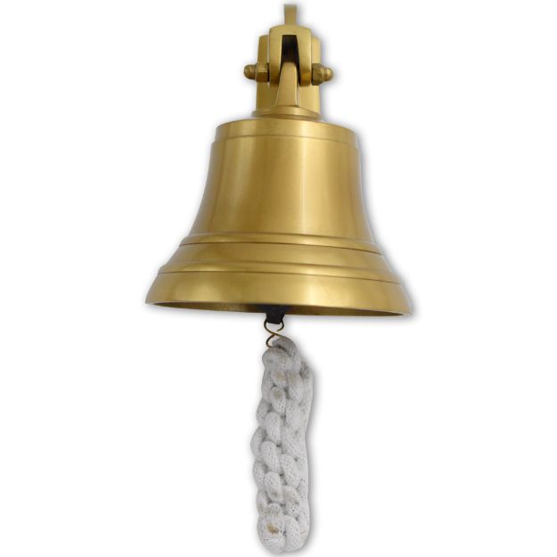 4'' Solid Brass Ship Bell - Features Sturdy Bracket Door Bell