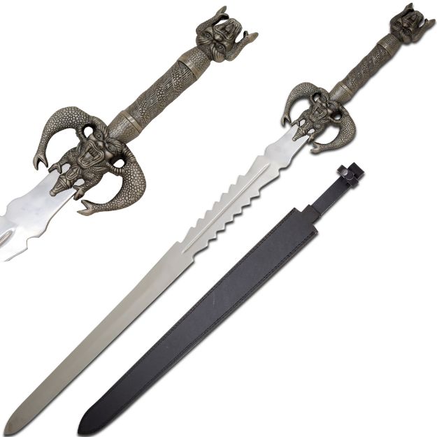 Medieval Warrior Fantasy Double Demon Sword