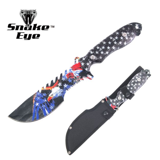 Snake Eye Full Tang Fix Blade Hunting KNIFE With Sheath