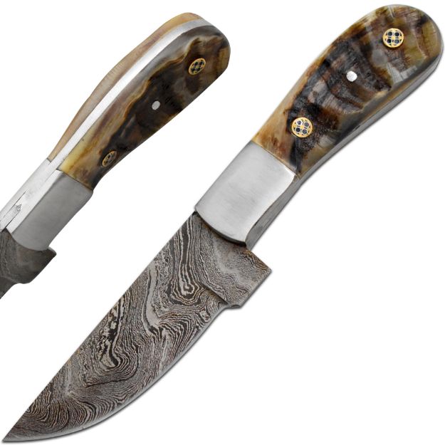 Wild Turkey Handmade Full Tang Real Damascus Hunting Knife