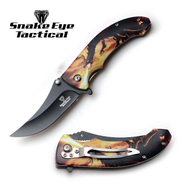 Snake Eye Tactical Spring Assist KNIFE 4.5'' Closed