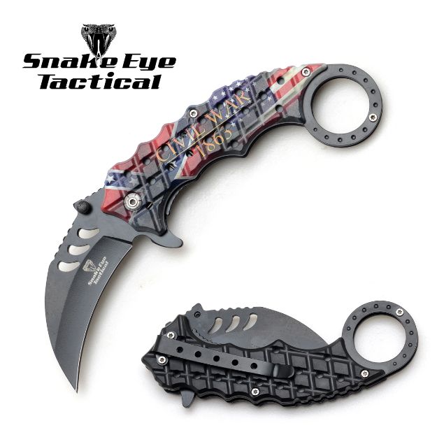 Snake Eye Tactical Karambit Style SpRING Assist Knife SE-1344D4