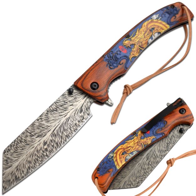 Dark Fantasy Blade JUMBO Cleaver Style Spring Assist Knife