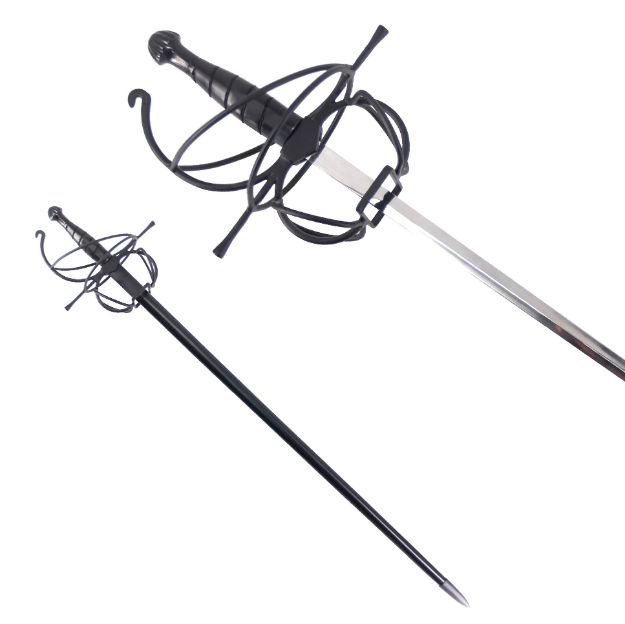Medieval Warrior Fencing Rapier Spiral Swept Hilt SWORD