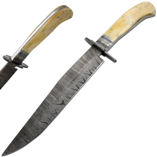 Old Ram Handmade Full Tang Damascus STEEL Blade Hunting Knife