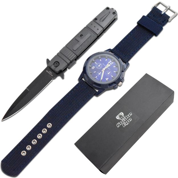 Snake Eye Tactical Spring Assist knife Comes With Wrist Watch