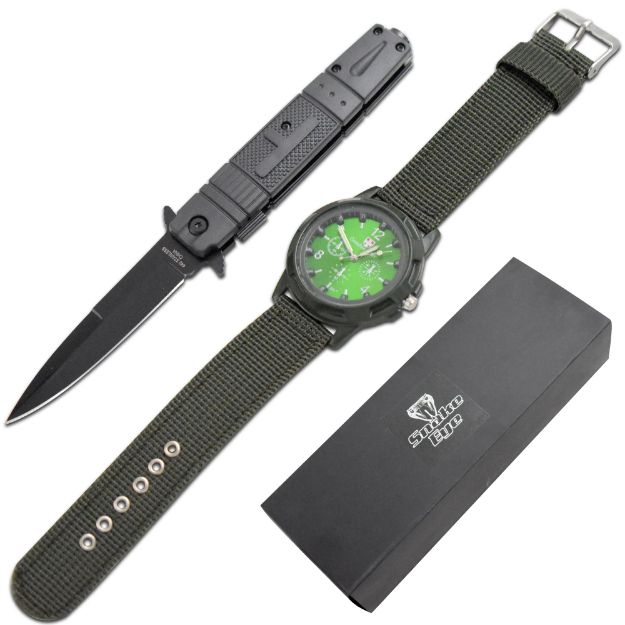 Snake Eye Tactical Spring Assist knife Comes With Wrist WATCH