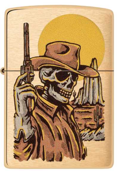 Zippo Wild West Skeleton Design LIGHTER