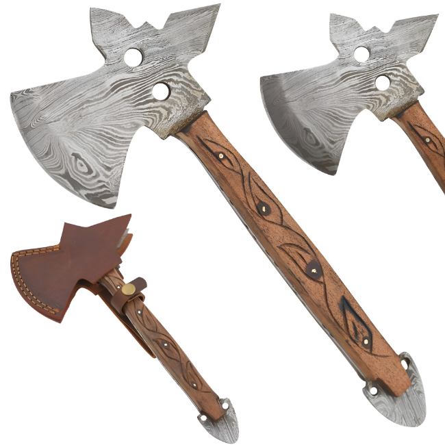 Old Ram Handmade Real Damascus STEEL Throwing Axe DM-OR-550