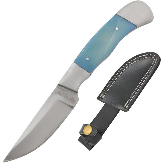 Wild Turkey Handmade 8-Inches Blue Bone Fixed Blade Knife WT-2BCB