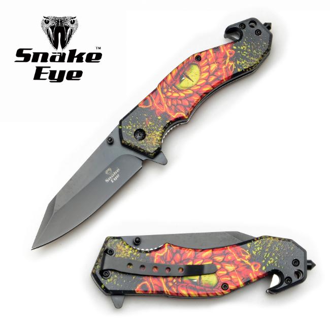 Snake Eye Tactical Rescue Style DR Spring Assist Knife