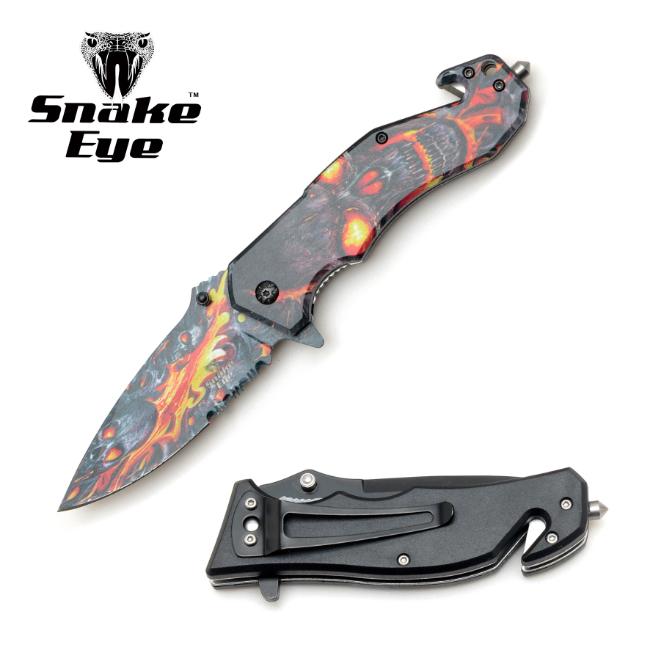 Snake Eye Tactical Rescue Style Spring Assist Knife SE-8001