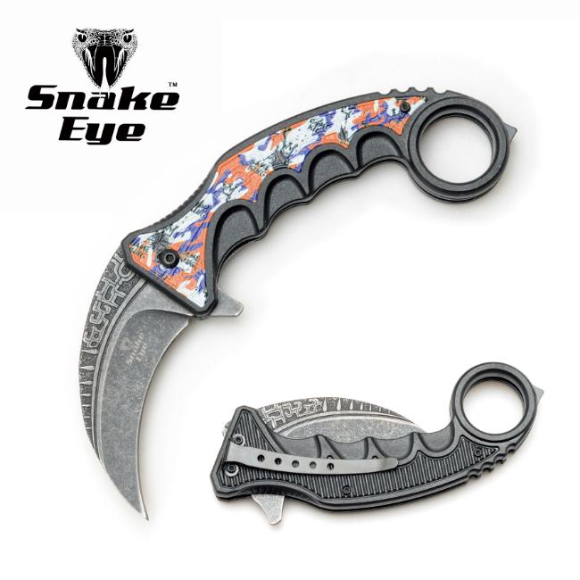 Snake Eye Tactical Spring Assist Karambit Style KNIFE SE-0118-10