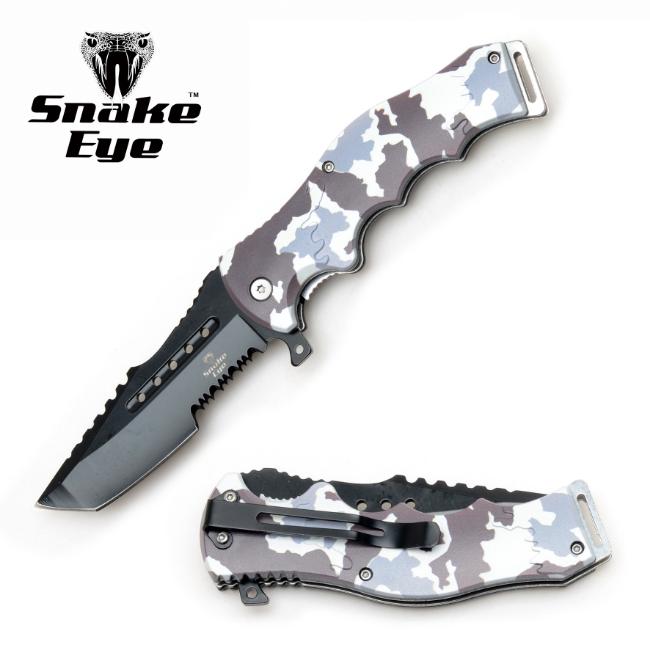 Snake Eye Tactical Camo Spring Assist KNIFE SE-1045CA