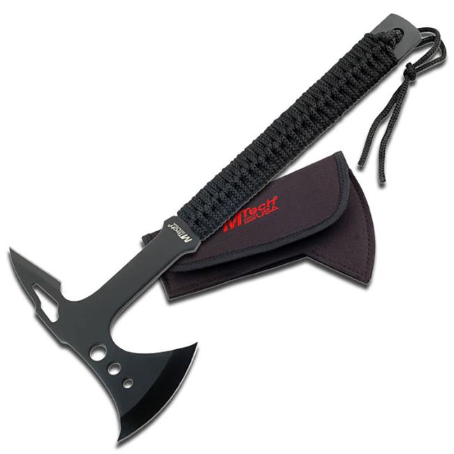 M-Tech Tactical Zombie Axe 15'' Overall Black Cord HANDLE
