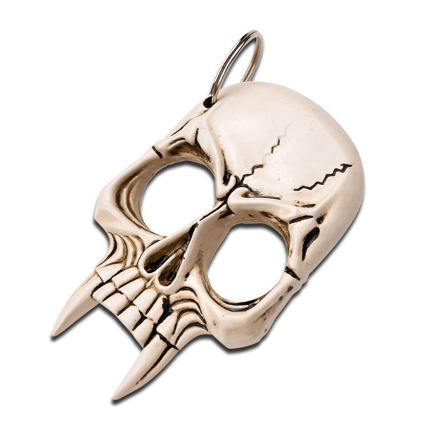 Skull Self Defense Key Chain Bone Color